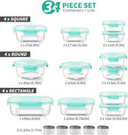 34pcs Glass Food Storage Containers - Image 2