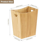 SEHERTIWY Wood Trash Can Wastebasket, 2 Gallon Small Waste Basket - Image 5