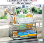 SWTYMIKI Kitchen Sink Caddy Organizer, 2 Tier Sponge Holder - Image 2