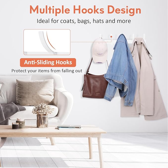 Coat Rack Wall Mount, Coat Hook Wall Mount, Wall Hooks - Image 2