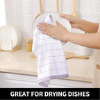 Homaxy 100% Cotton Terry Kitchen Dish Cloths, Ultra Soft and Absorbent Dish - Image 4