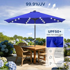 ABCCANOPY 10FT Durable Solar Led Patio Umbrellas with 32LED Lights (Blue) - Image 5