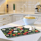Strawberries White Flowers Dish Drying Mat - Image 6
