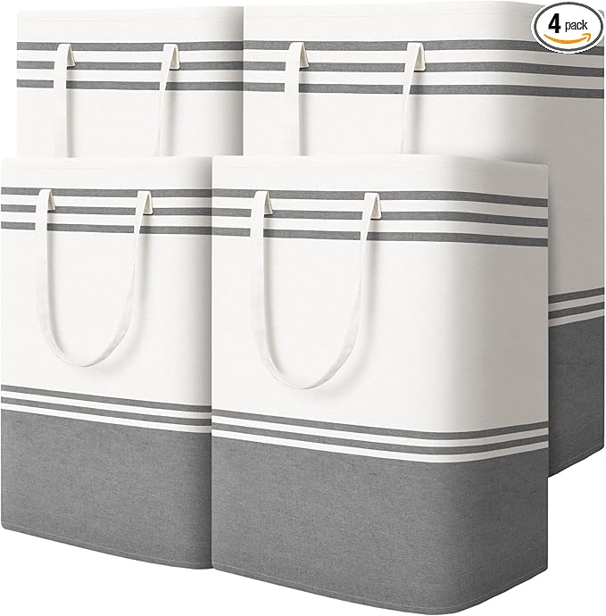 4 Pack Large Laundry Baskets, Laundry Hampers, Freestanding Waterproof by EpicTotes