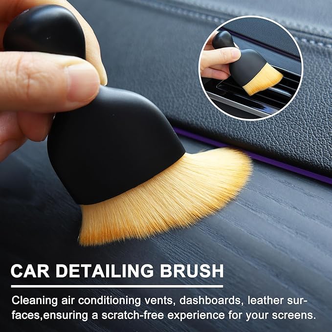 3 Pack Car Interior Detail Dust Brush, Microfiber Duster Brush, Feather Duster - Image 2