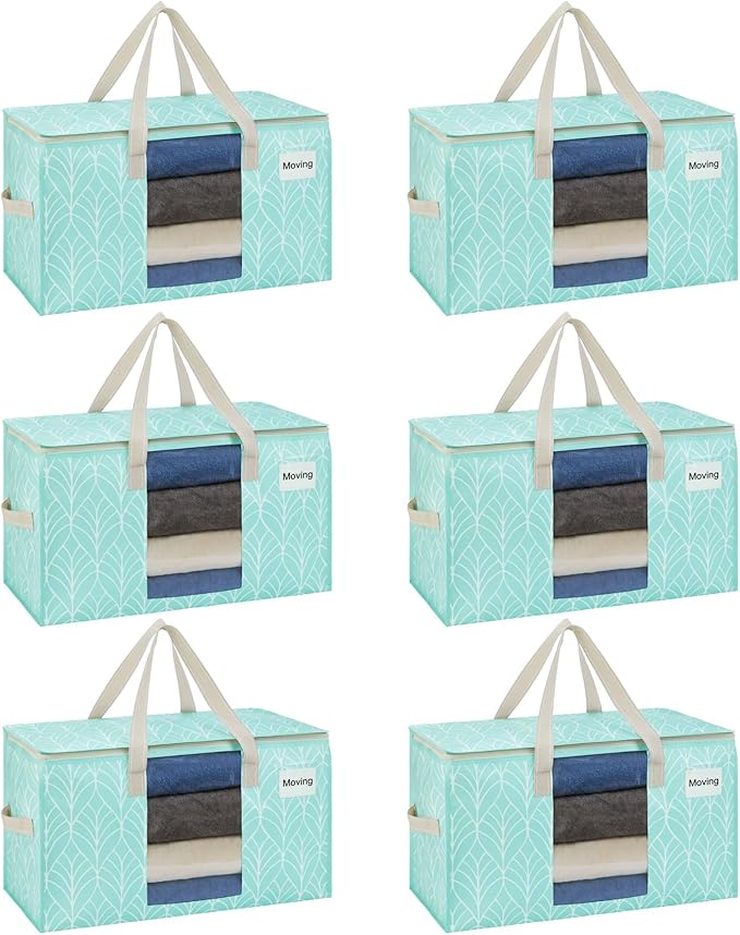 VENO 6 Pack Moving Bags, Storage Bins by Veno