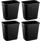 Black Small Trash Can 4Pack, 2Gallon/8L Plastic Office Trash Bin Garbage Can by Halyuhn