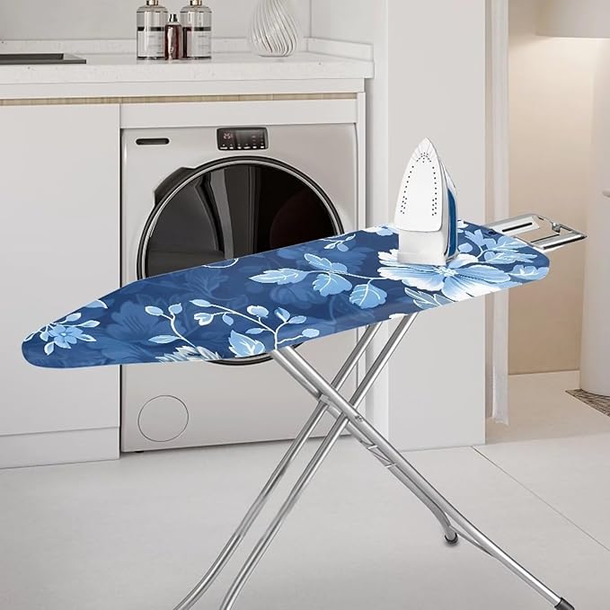 Ironing Board Covers Scorch Resistant Insulation, Retro Blue Floral Ironing - Image 2