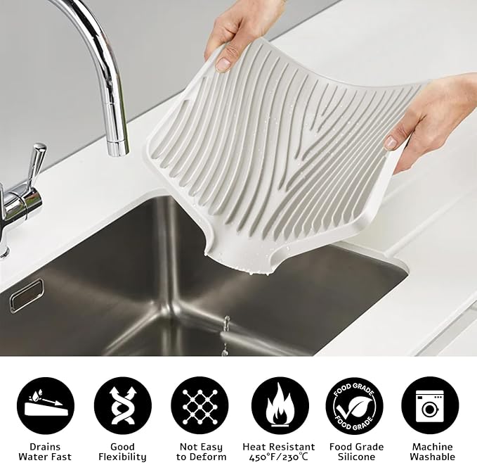 Silicone Dish Drying Mat, Stone Drying Mat - Image 5
