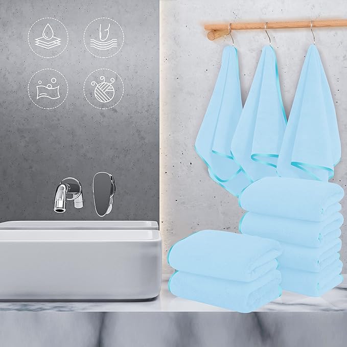 TENSTARS Silk Hemming Hand Towels - Image 3
