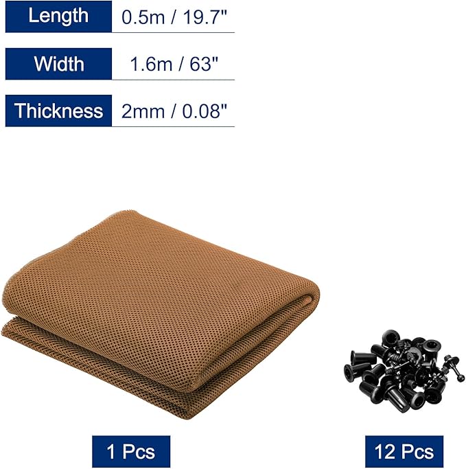 MECCANIXITY Speaker Grill Cloth 20 x 63 Inch Stereo Mesh Fabric Protective - Image 2