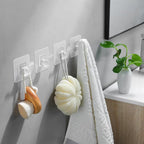 DELITON 10 Pack Adhesive Towel Hooks, Coat Hooks Stick on Wall Hanging Robes - Image 3