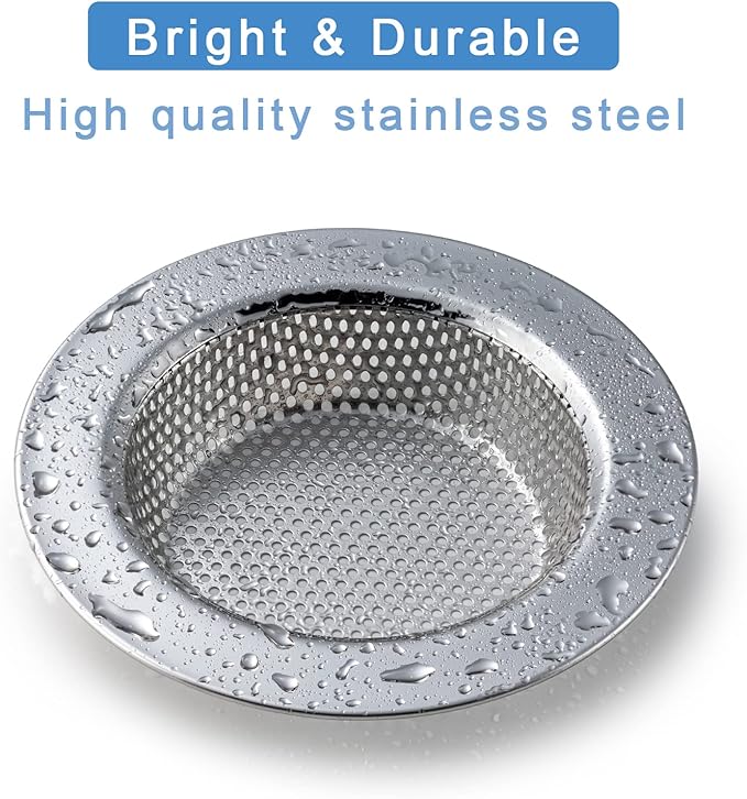 2 Pcs Sink Strainer for Most Kitchen Sink Drain Basket, Upgraded Double-Layer - Image 2
