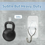 Adhesive Wall Hooks No Damage, Stick On Hooks - Image 2