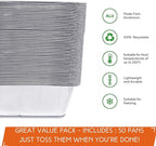 50-Pack Drip Pans Liners for Blackstone Griddle Accessories, Aluminum Foil Pan - Image 3