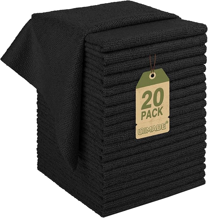 Microfiber Cleaning Cloth, 20 Pack Reusable Microfiber Towels by Unimade