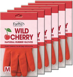 ForPro Natural Rubber Gloves, 6 Pairs Reusable Multi-Purpose Household Cleaning - Image 3