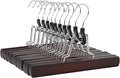 Amazon Basics Wooden Pants Hangers Closet Organizer by AmazonBasics
