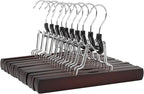 Amazon Basics Wooden Pants Hangers Closet Organizer by AmazonBasics