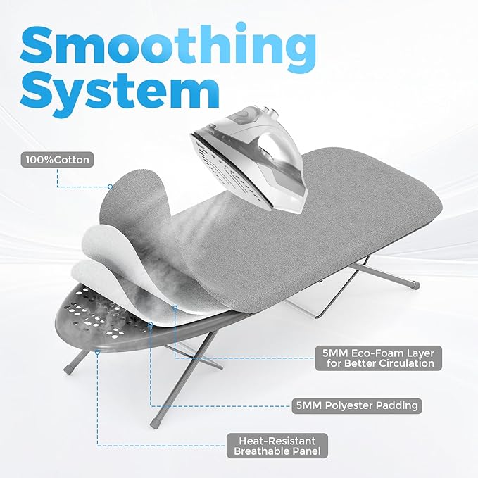 KINGBOARD Tabletop Ironing Board, Small Ironing Boards - Image 5