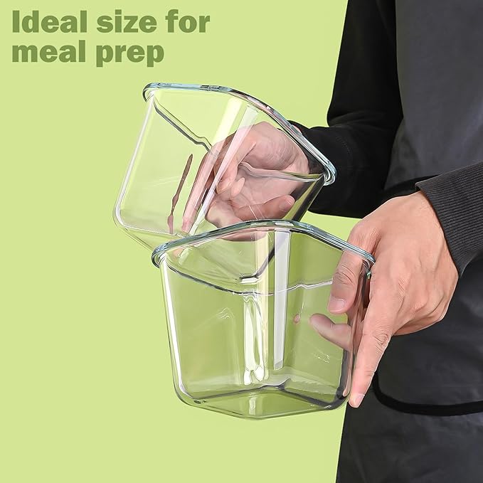 Glass Soup Containers with Lids 32 oz, 4 Cup Glass Storage Containers, Tall - Image 3
