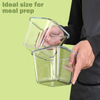 Glass Soup Containers with Lids 32 oz, 4 Cup Glass Storage Containers, Tall - Image 3
