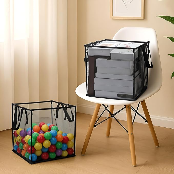 6 Pack Popup Laundry Hamper Collapsible Mesh Laundry Baskets - Image 6