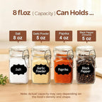 ComSaf Small Glass Jars with Airtight Lid Set of 12, Spice Jars 8 oz, Mason Jar - Image 3