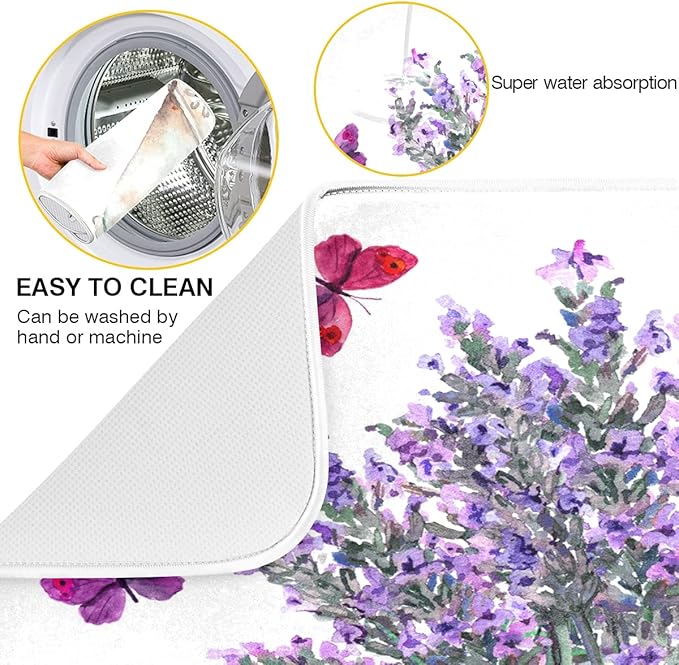 Absorbent Dish Drying Mat for Kitchen Counter - Image 2