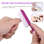 6 Pcs Handle Grip Nail Brush, Nail Cleaning Brushes - Image 4