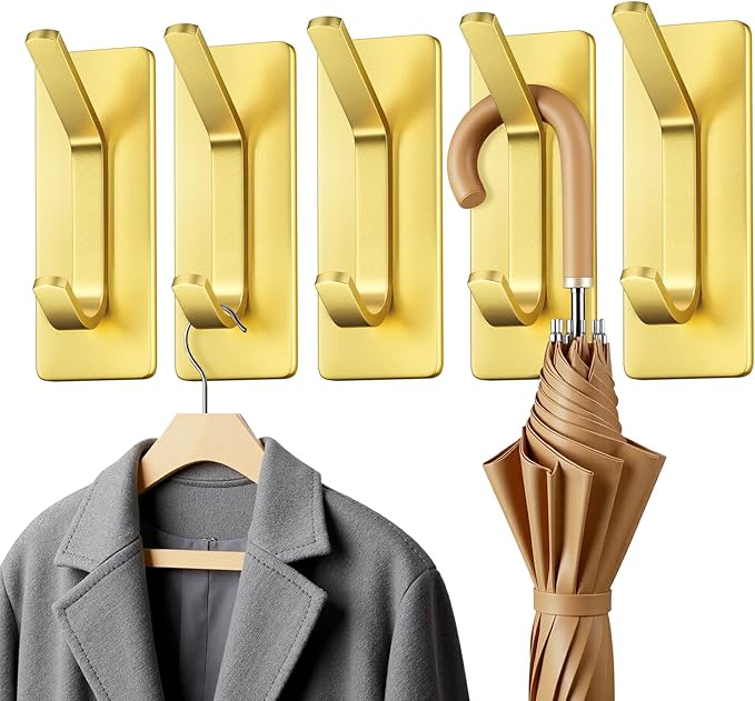 Auxmir 5 Pack Self Adhesive Hooks by Auxmir