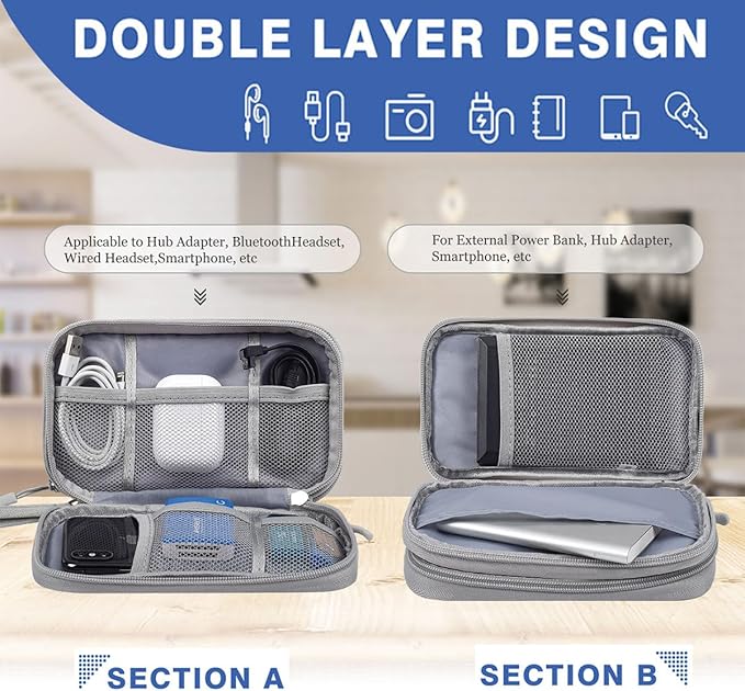 Electronic Organizer Travel Cable Accessories Case, Organizer Bag, Accessories - Image 4