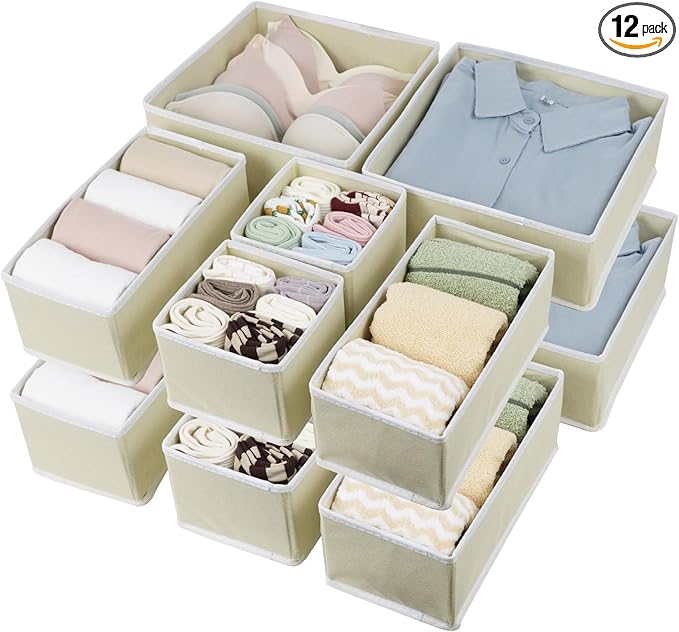 Drawer Organizer Clothes, Foldable Fabric Dresser Organizer Closet Organizers by Fordonral
