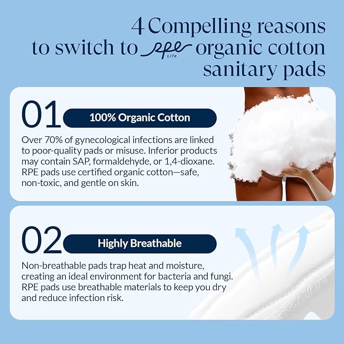 100% Organic Panty Liners for Women, Ultra Thin Cotton Cover, Regular - Image 4