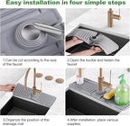 Kingmall Faucet Mat for Kitchen Sink, Premium Silicone Splash Guard - Image 4
