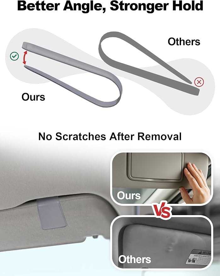 Patented Leather Car Air Freshener Visor Clip, Compatible - Image 4