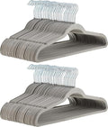 Amazon Basics Slim Velvet Non-Slip Space Saving Suit Clothes Hangers by AmazonBasics