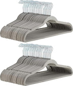Amazon Basics Slim Velvet Non-Slip Space Saving Suit Clothes Hangers by AmazonBasics