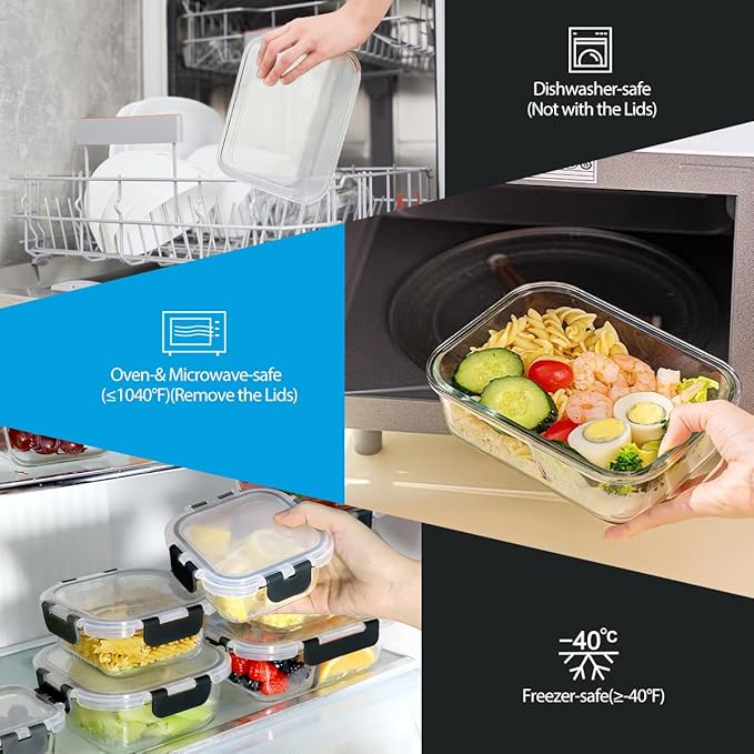 42pcs Glass Food Storage Containers - Image 4
