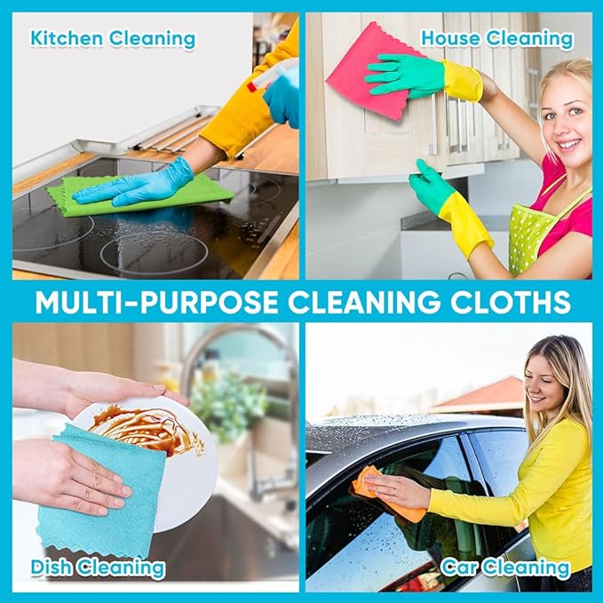 Orighty Microfiber Cleaning Cloth, 200 Pack Highly Absorbent Cleaning Supplies - Image 6