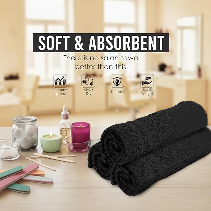 Hand Towels Pack of 40, 100% Cotton, 16 x 27 Inches, Highly Absorbable - Image 7