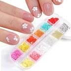 Flower Petals Glitter Nail Art Sequins, Mixed Floral Nail Flakes Beads - Image 6