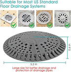 Shower Drain Hair Catcher, 2 Pack 5.5in Shower Hair Catcher Large Premium - Image 4