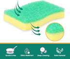 Scrub Sponge, 4 Pack Dual-Sided Temperature-Responsive Scrubber - Image 4
