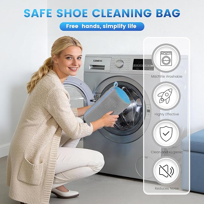 2PCS Shoe Washing Machine Bag, Laundry Bags Durable Zipper - Image 5