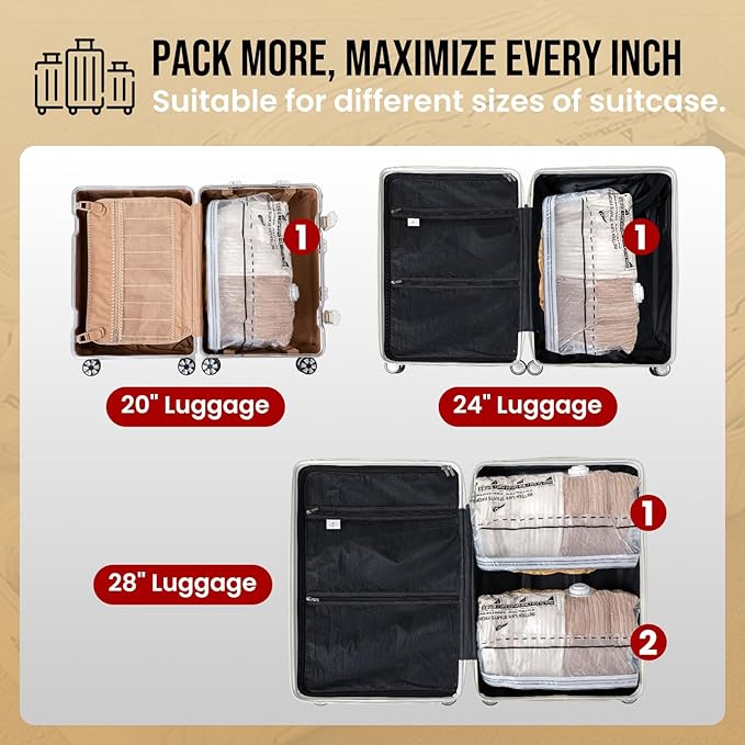 TAILI 12 Pack Cube Vacuum Storage Bags, Medium Size, Vacuum Seal Bags - Image 3