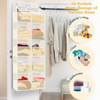 Over The Door Organizer 5 Tiers, Extra Large Behind Door Storage of 10 - Image 6