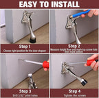 Chumia 12 Pieces Heavy Duty Door Stoppers 5.35 Inches Kickdown Adjustable Kick - Image 6