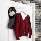 TICONN Over The Door Hooks, 5 Heavy Duty Tri Coat Rack All Metal Coat Hanger - Image 4