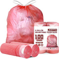 4 Gallon Trash Bags Drawstring 100 Count, JUKFITA Extra Strong Small Garbage by JUKFITA